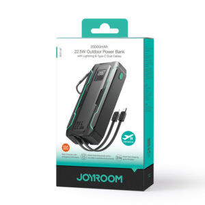 JOYROOM JR-L017 22.5W Power Bank with Dual Cables 10000mAh-Black