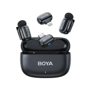 BOYA Mini 12 For ( Andriod Type C and I phone IOS ) Dual Wireless Microphone With Charging Case